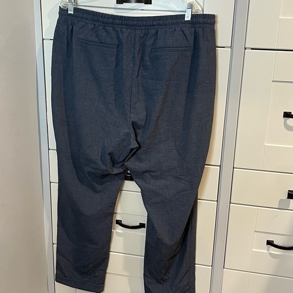 George. XXL Dressy joggers. Zippers. Drawstring. Plus.. Gray blue. - Picture 4 of 5